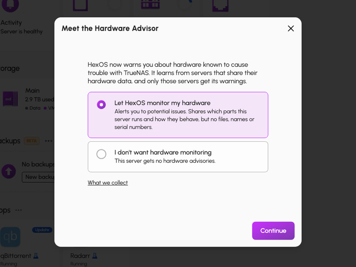 The Hardware Advisor asking to watch your hardware